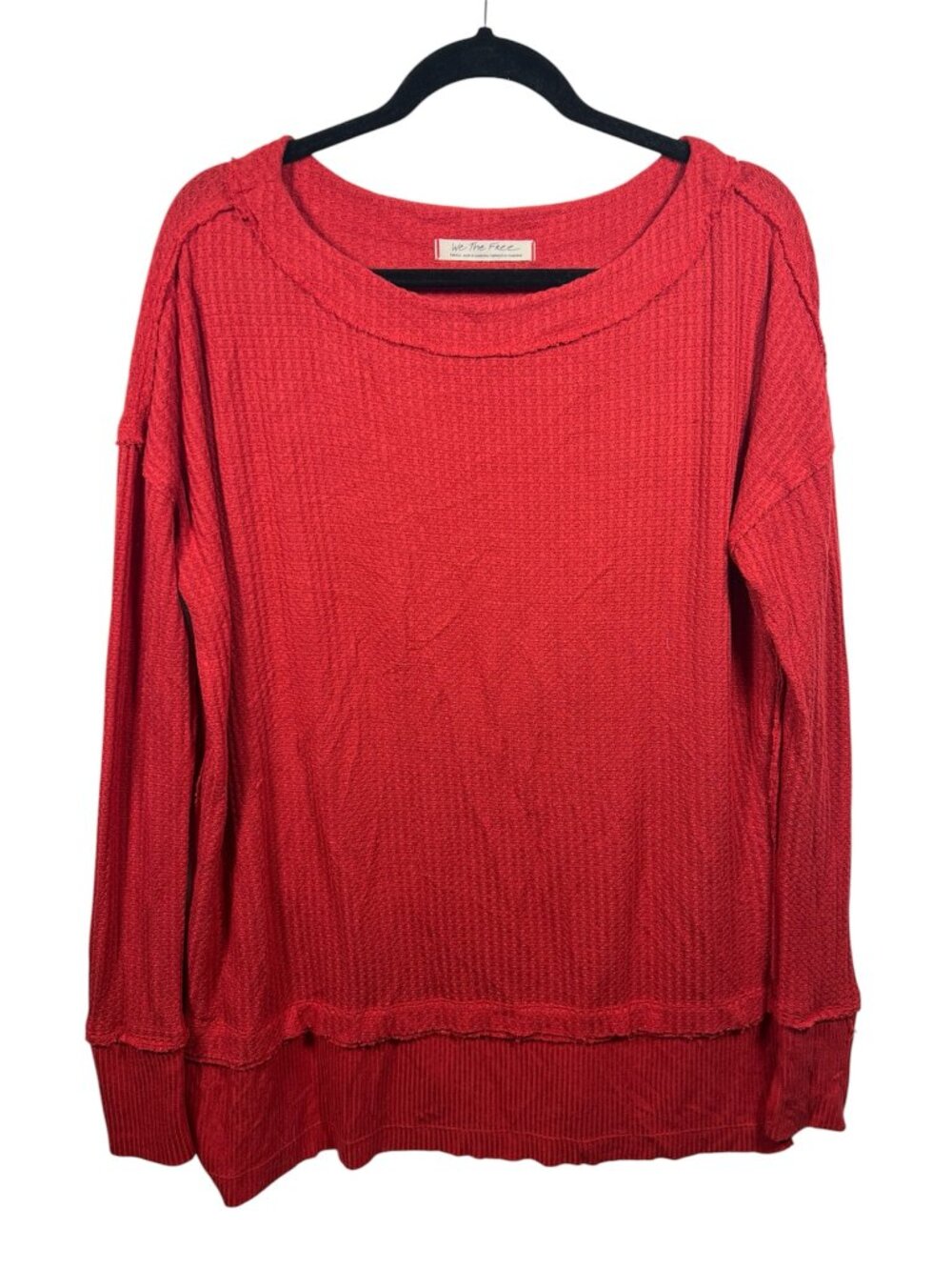 We The Free Top Womens Small North Shore Thermal Tunic Oversized Long Sleeve
